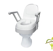 Hoogteverstelbare toiletverhoger met opklapbare armsteunen, compact