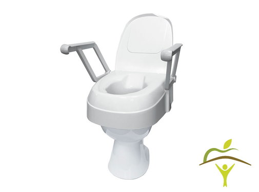 Hoogteverstelbare toiletverhoger met opklapbare armsteunen, compact