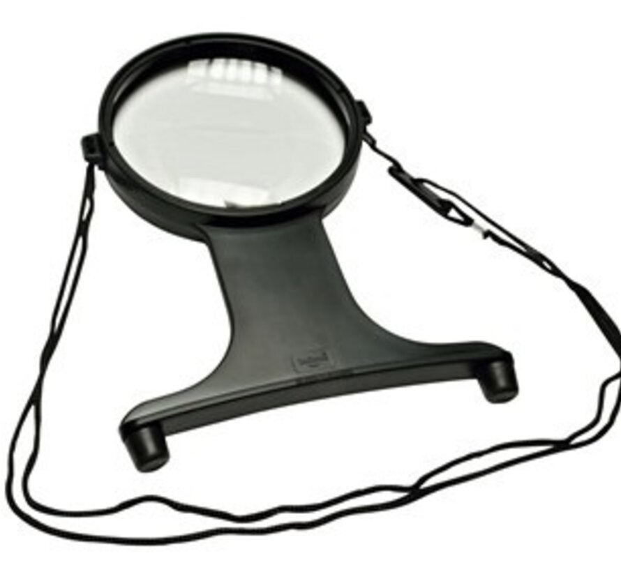 Vergrootglas met halskoordje (met of zonder lampje)