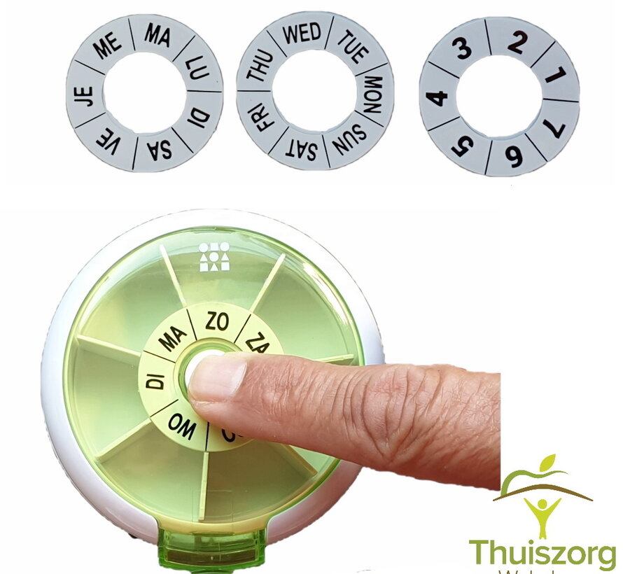 Ronde medicijndoos met handige drukknop - verkrijgbaar in 2 formaten