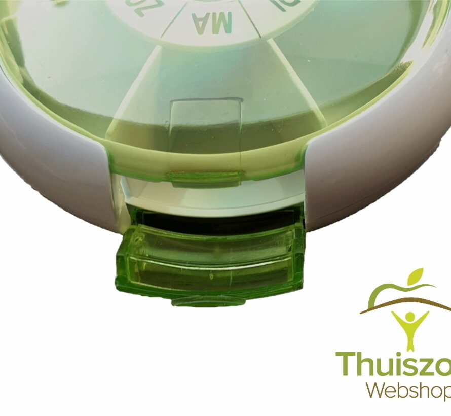 Ronde medicijndoos met handige drukknop - verkrijgbaar in 2 formaten