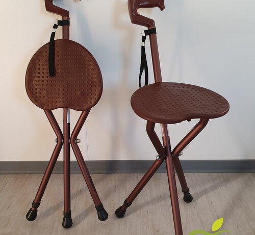 Pluviose wandelstokstoeltje in aluminium