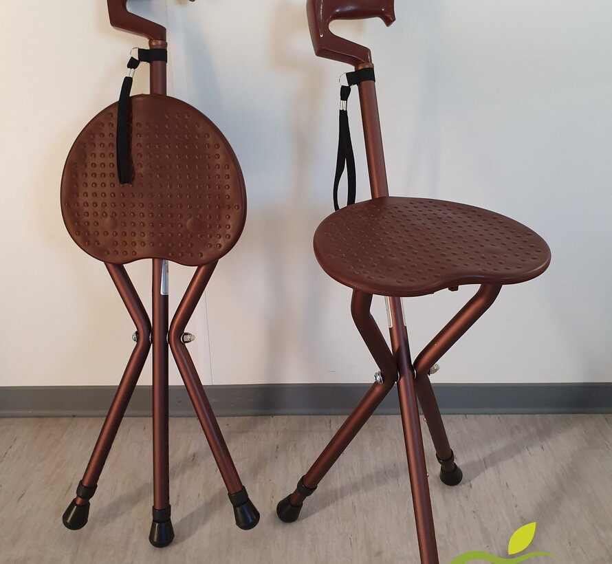 Pluviose wandelstokstoeltje in aluminium