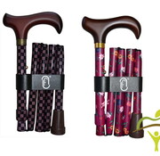 Finna wandelstok plooi- en verstelbaar houten of metacryl handvat