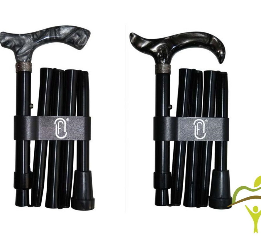 Finna wandelstok plooi- en verstelbaar, houten of metacryl handvat