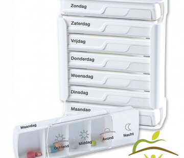 Pillendoos Anabox Compact voor 1 week, 4 vakken per dag