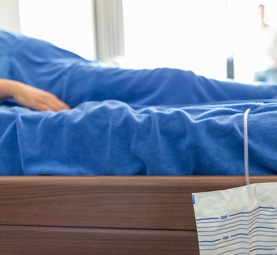 Verpleegdeken stretch met sonde ritsen