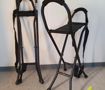 Pluviose wandelstokstoeltje hoog, in aluminium