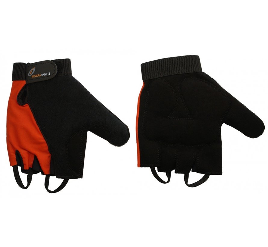 Indoor handschoenen oranje/zwart - verkrijgbaar in verschillende maten