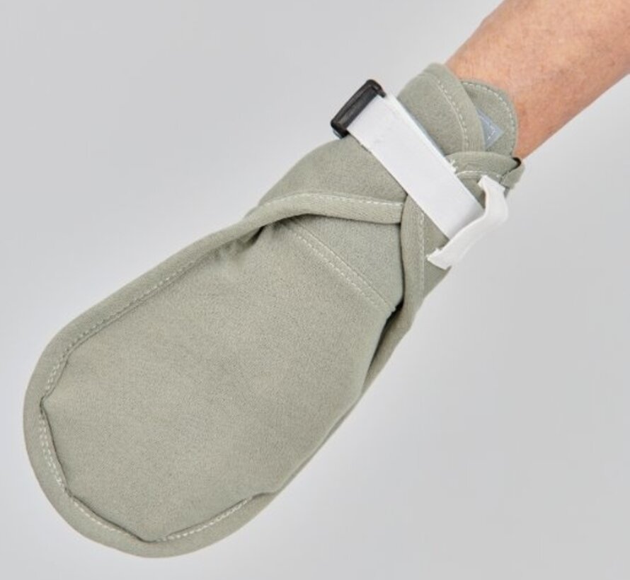 Krabwant met dubbele verlcro sluiting rond de pols