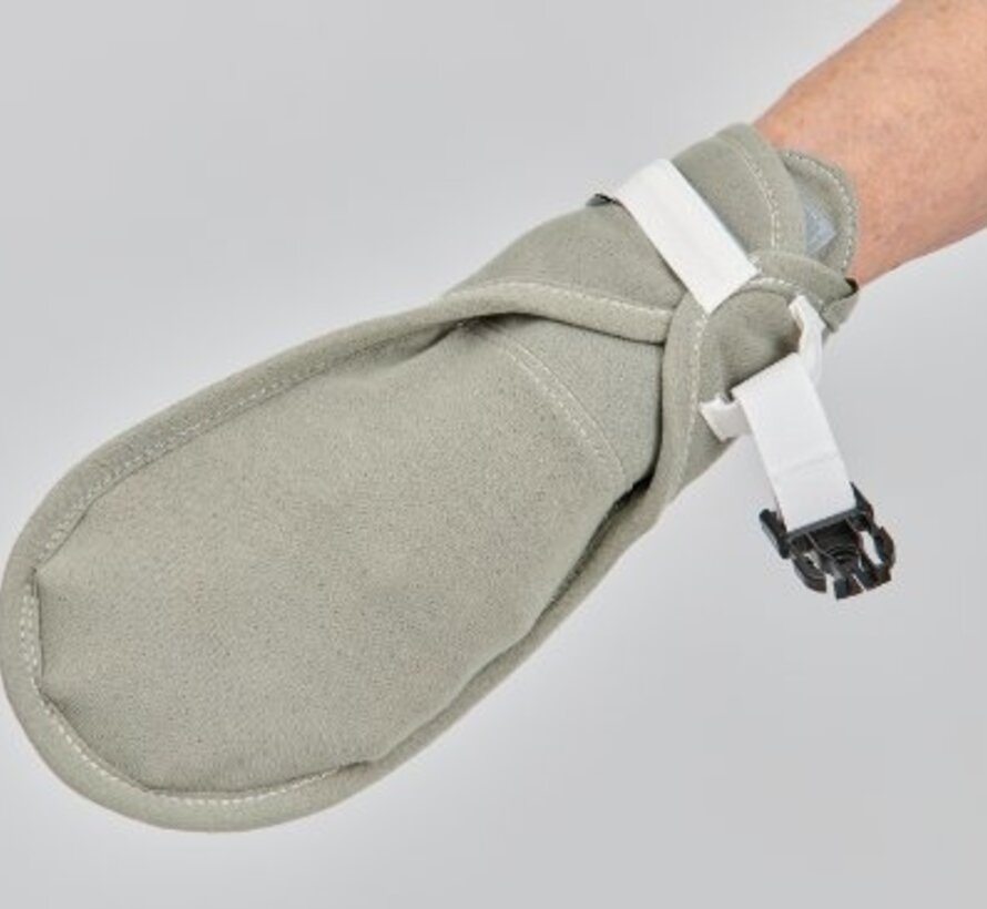 Krabwant met dubbele verlcro sluiting rond de pols