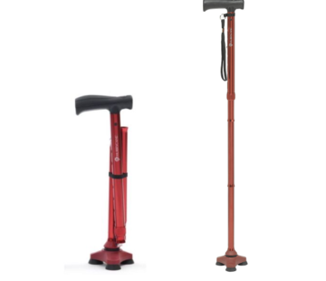 Plooibare wandelstok in aluminium - verkrijgbaar in meerder kleuren