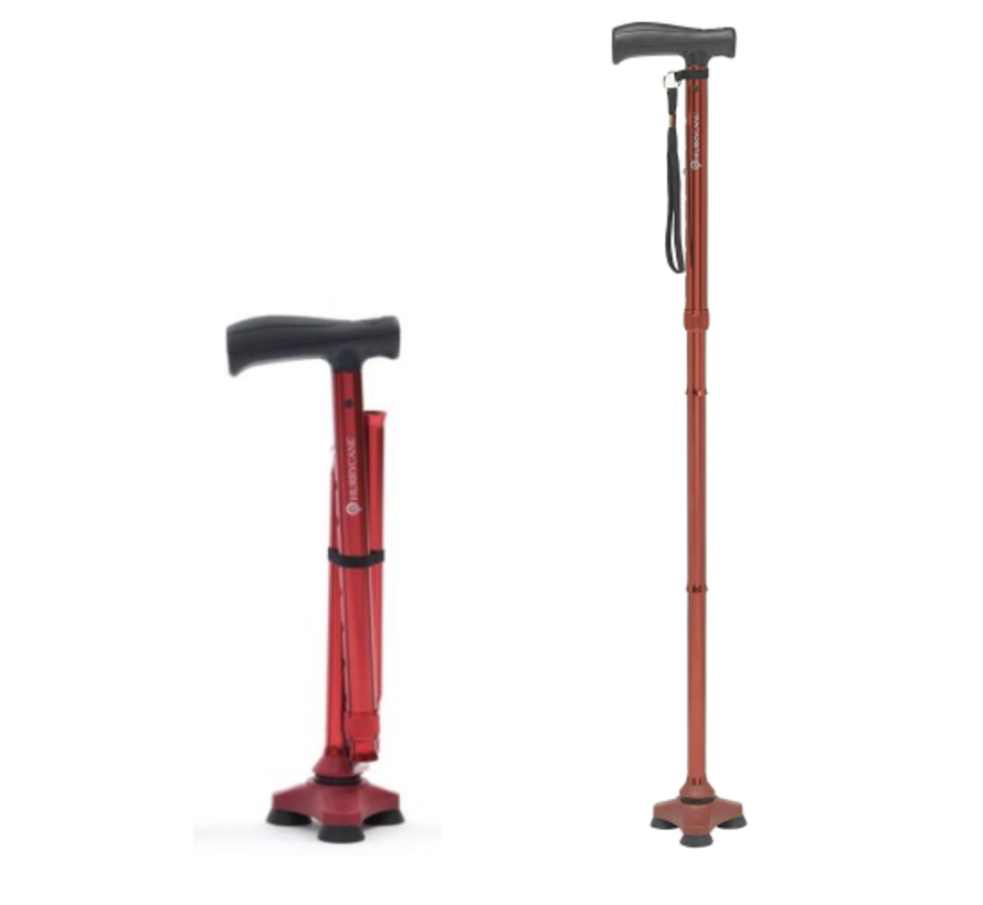 Plooibare wandelstok in aluminium, Hurrycane Freedom - verkrijgbaar in meerder kleuren