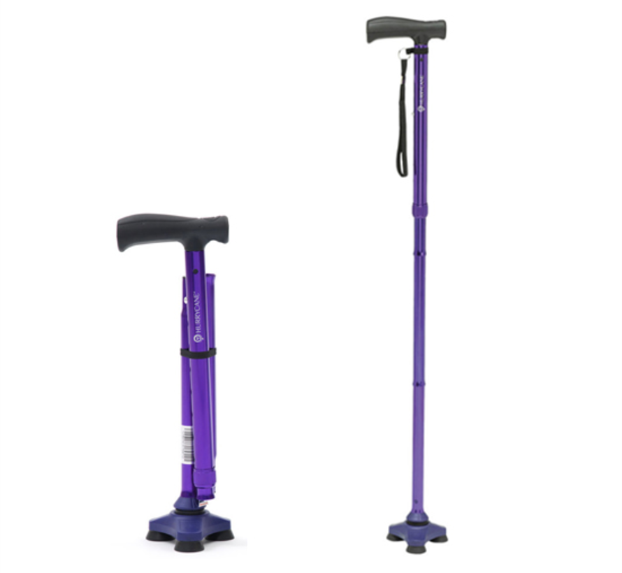 Plooibare wandelstok in aluminium, Hurrycane Freedom - verkrijgbaar in meerder kleuren