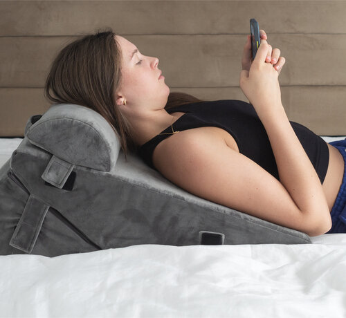Luxe verstel en opvouwbaar bed wig kussen