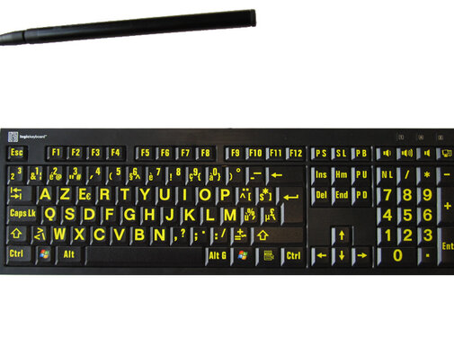 Toetsenbord met hoog contrast toetsen