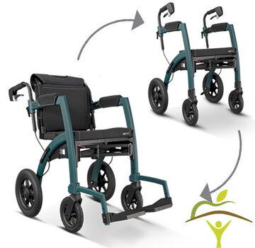 Rollz Motion Performance Comfort rollator en rolstoel in één - luchtbanden