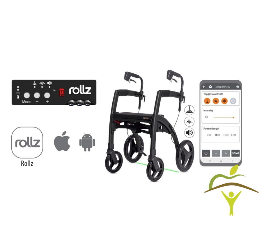 Rollz Rhythm Rollator uitgerust met een revolutionair systeem voor Parkinson patiënten