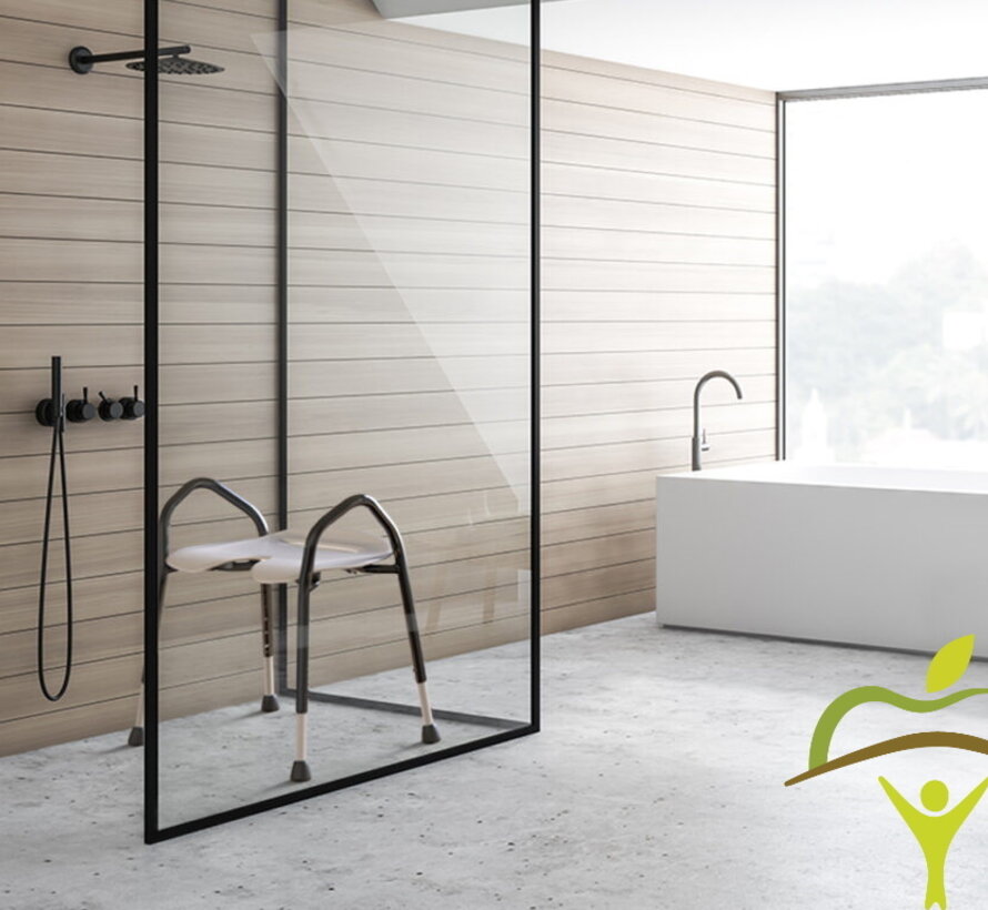 Let's Enjoy zwart - Douchekruk met brede zitting