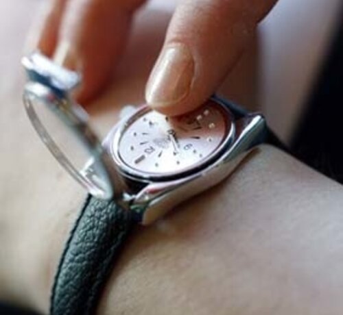 horloge voor blinden met puntindicatie