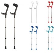 Krukken met "gesloten" armsteun en ergonomische zachte handgreep