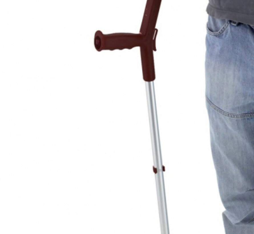 Safe-In-Soft krukken met "gesloten" armsteun en ergonomische zachte handgreep