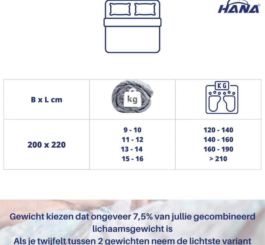2 Persoons Verzwaard deken + hoes
