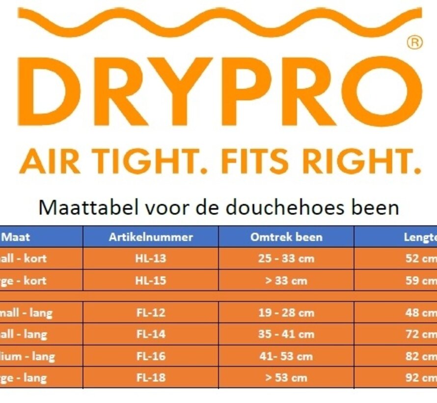 DRYPRO douchehoes voor het been
