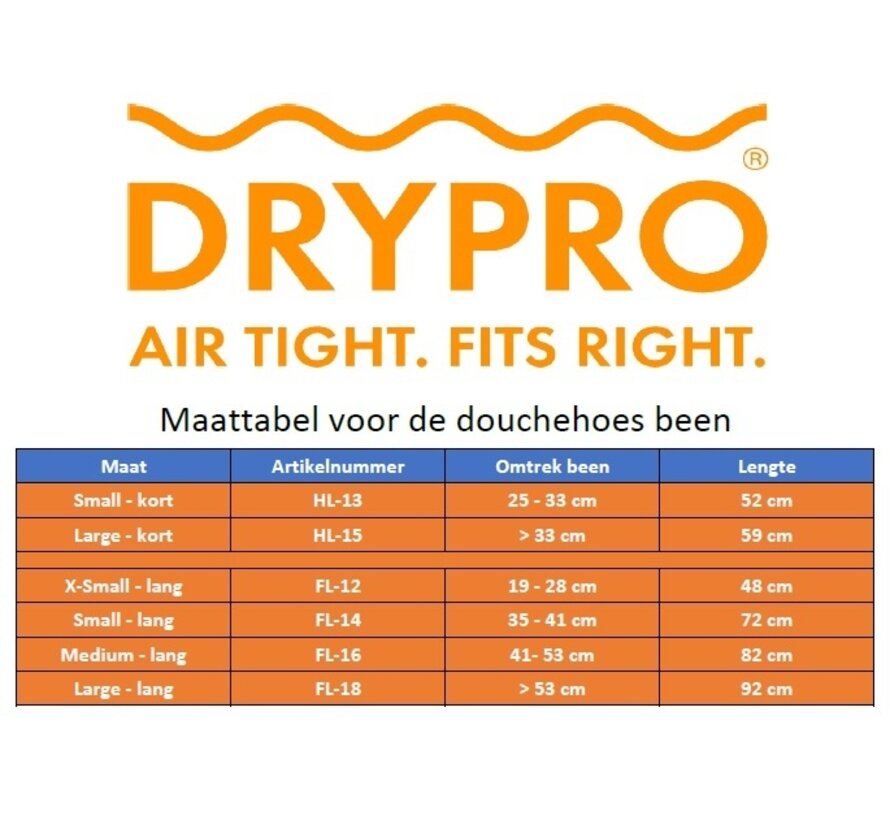 DRYPRO douchehoes voor het been