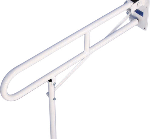 Wegklapbare toiletbeugel met steunpoot