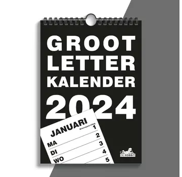 Grootletter Weekkalender  2024 - Verkrijgbaar in  A4 en A5