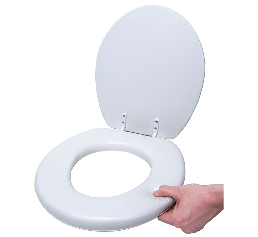 Zachte toiletzitting met platilonbekleding voor gewoon toilet