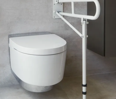 Opklapbare toiletbeugel met vloersteun