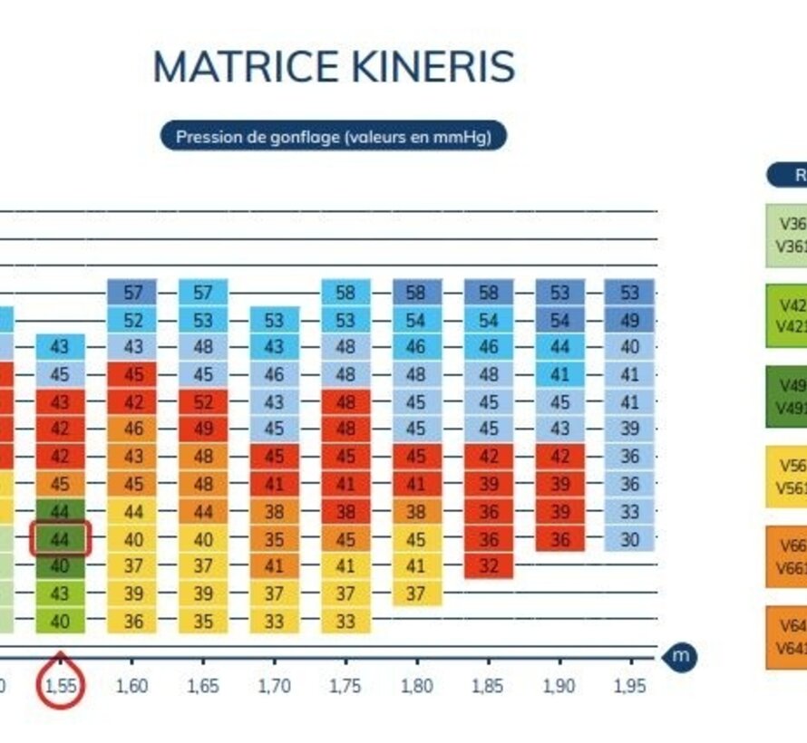Kussen met pneumatische cellen Kineris
