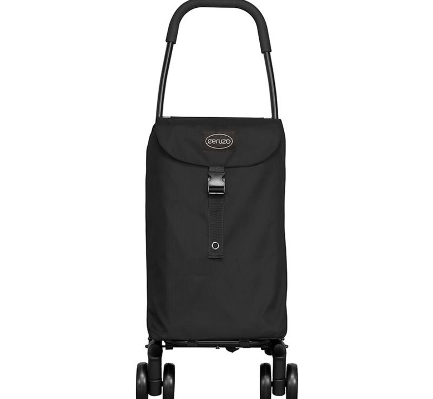 Go Four Boodschappentrolley  - Zwart - 43.5 liter - by Playmarket