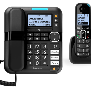 Combotelefoon 1 met hoorn en 1 draadloze