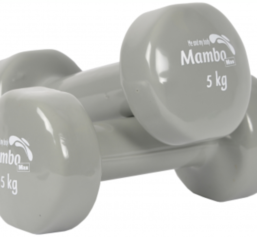 Halters neopreen gecoat 5,0 kg - grijs (per 2)