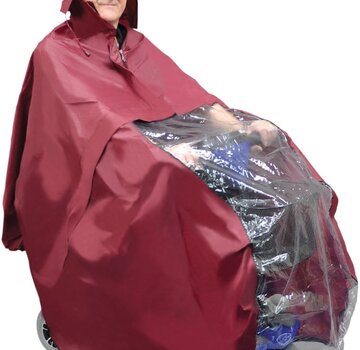 Volledige regenponcho voor scooter of rolstoel