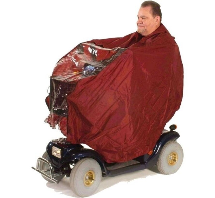 Volledige regenponcho voor scooter of rolstoel