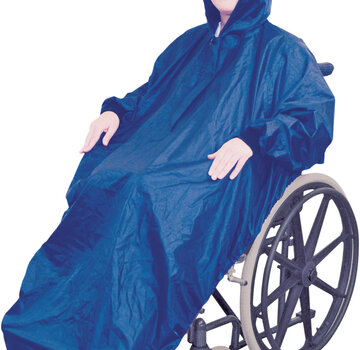 Fleece gevoerde rolstoelponcho met mouwen