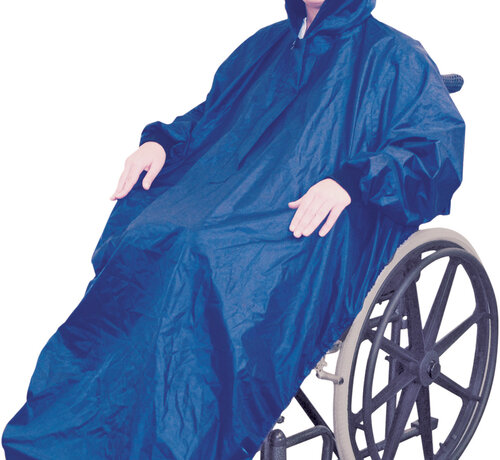Fleece gevoerde rolstoelponcho met mouwen