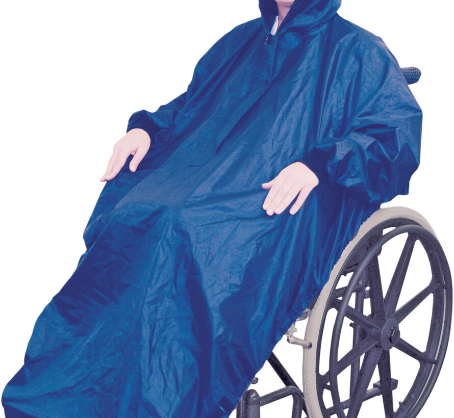 Fleece gevoerde rolstoelponcho met mouwen