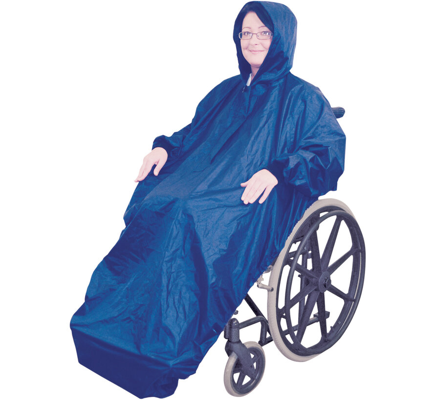 Fleece gevoerde rolstoelponcho met mouwen