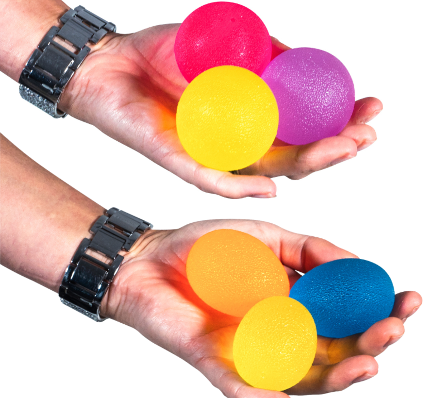 Stressballen voor handoefeningen, set van 3