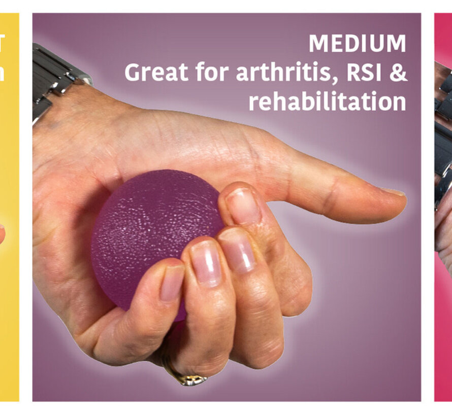 Stressballen voor handoefeningen, set van 3