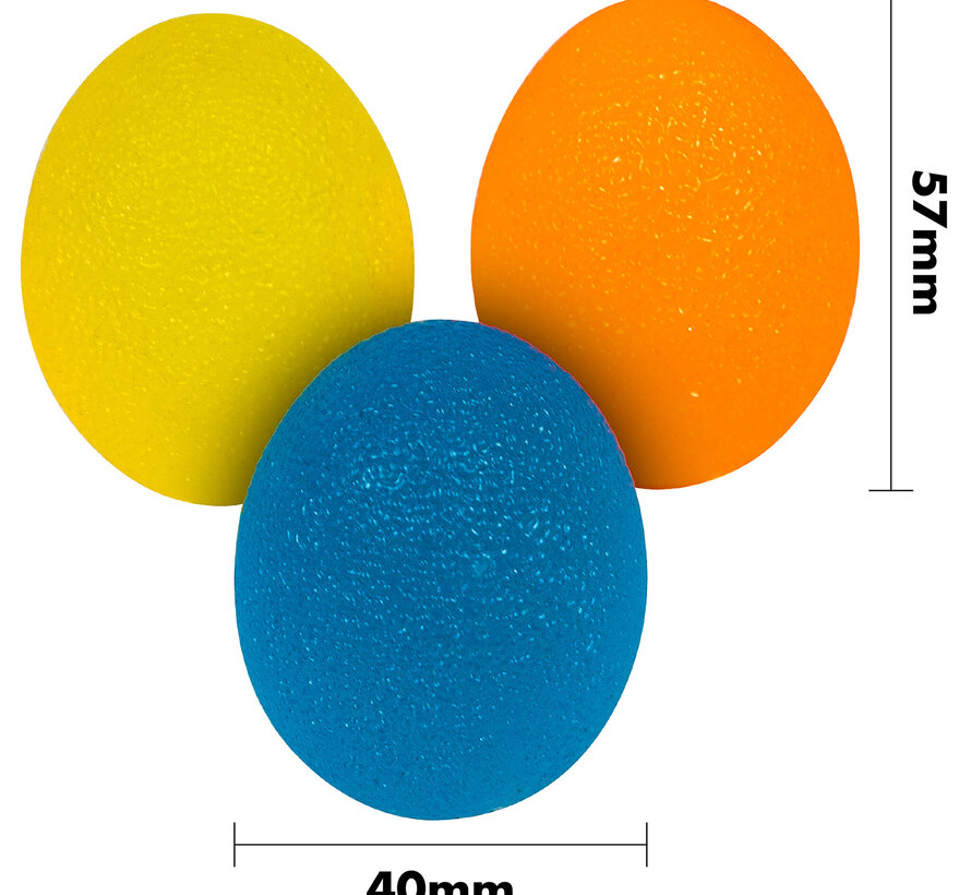 Stressballen voor handoefeningen, set van 3