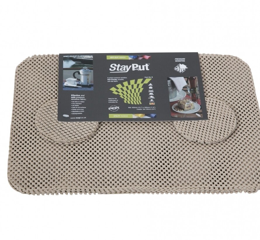 Anti-slip placemat en onderzetter set