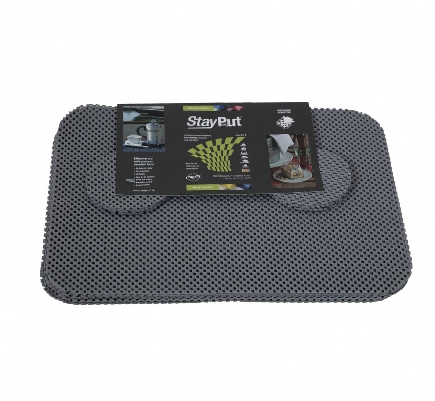 Anti-slip placemat en onderzetter set