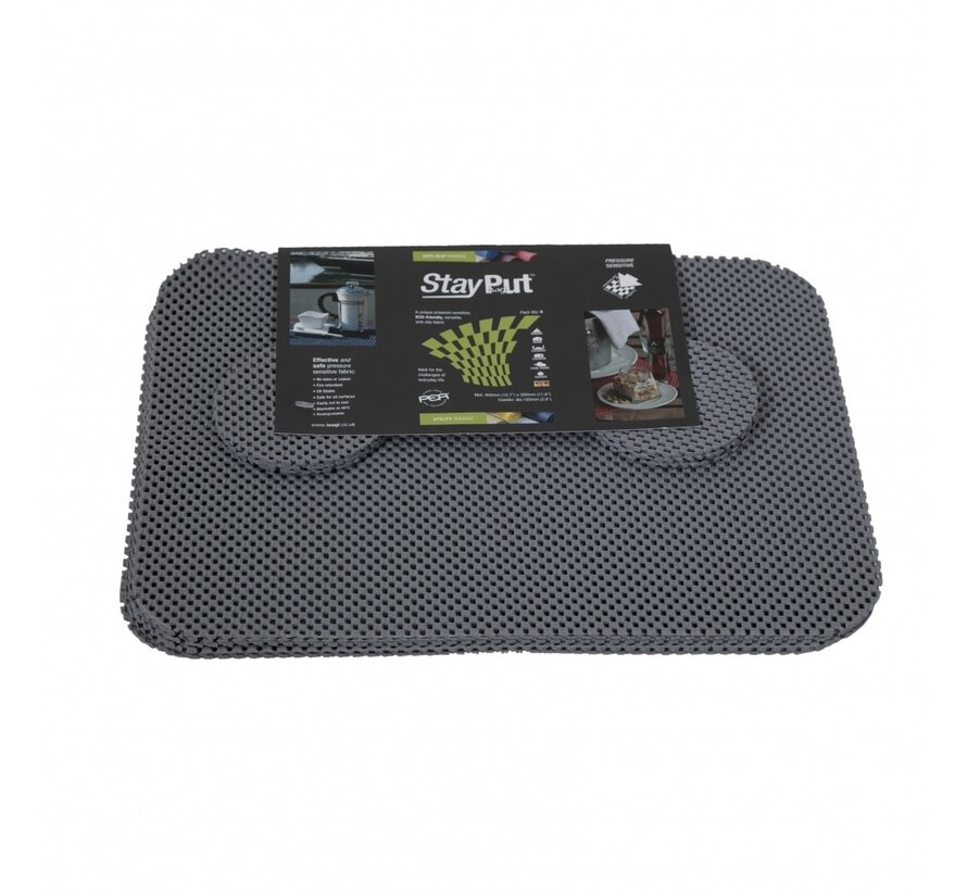 Anti-slip placemat en onderzetter set