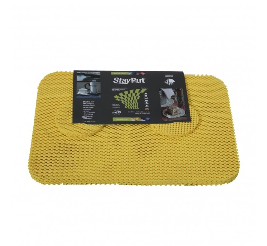 Anti-slip placemat en onderzetter set